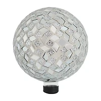 Net Health Shops Diamond Mosaic Gazing Globe - 10 Inch Glass Yard Art