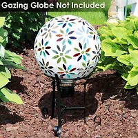Net Health Shops Black Steel Gazing Ball Stand - 9 Inch Yard Art