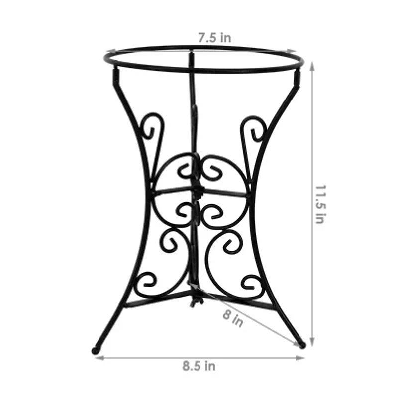 Net Health Shops Decorative Scroll Gazing Ball Stand Metal Yard Art