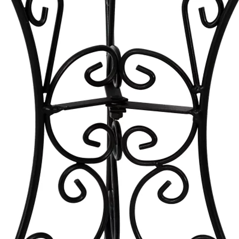 Net Health Shops Decorative Scroll Gazing Ball Stand Metal Yard Art