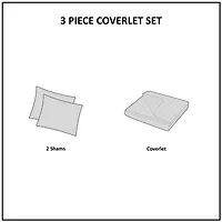 INK+IVY 3-pc. Embroidered Quilt Set