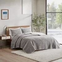 INK+IVY 3-pc. Embroidered Quilt Set