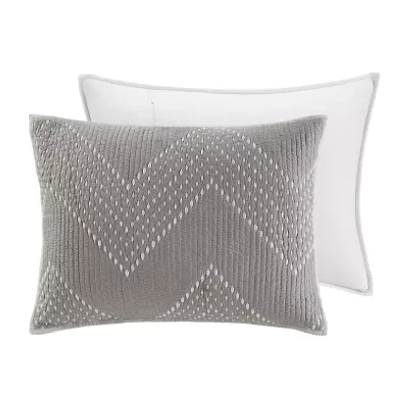 INK+IVY 3-pc. Embroidered Quilt Set