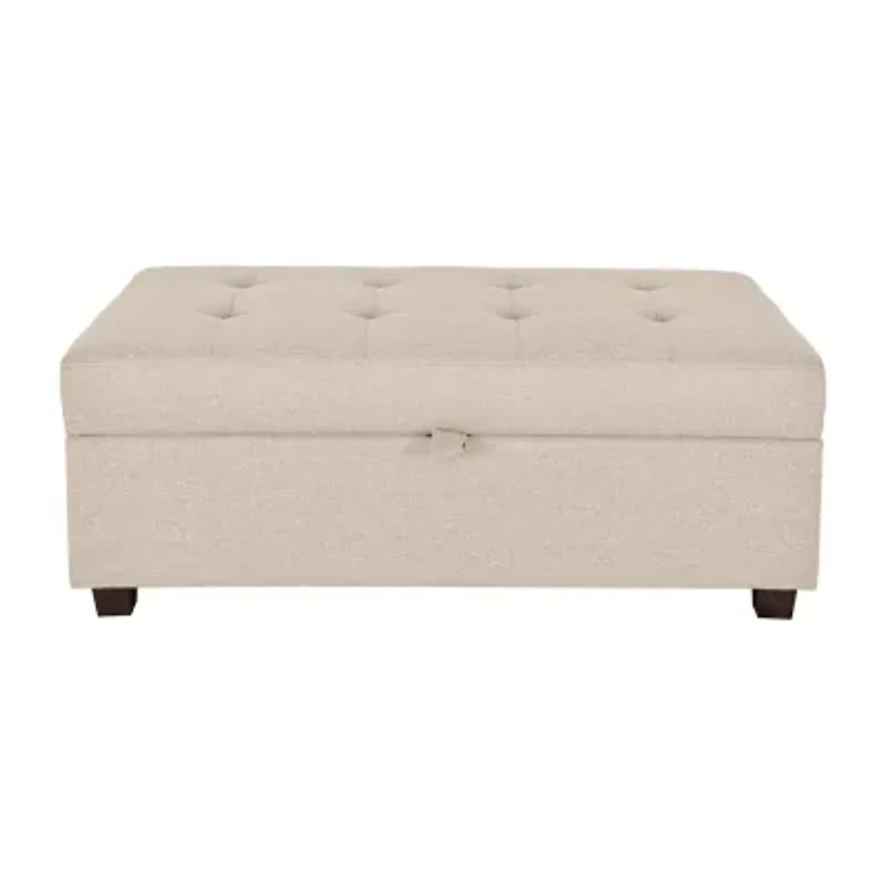 Corliving Aubin Tufted Upholstered Ottoman