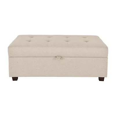 Corliving Aubin Tufted Upholstered Ottoman