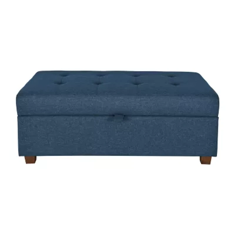 Corliving Aubin Tufted Upholstered Ottoman