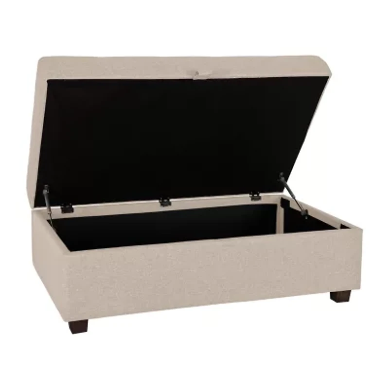Corliving Aubin Tufted Upholstered Ottoman