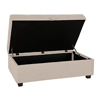 Corliving Aubin Tufted Upholstered Ottoman
