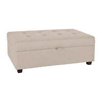 Corliving Aubin Tufted Upholstered Ottoman