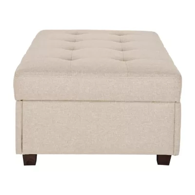 Corliving Aubin Tufted Upholstered Ottoman