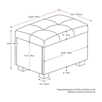 Corliving Asha Tufted Upholstered Ottoman