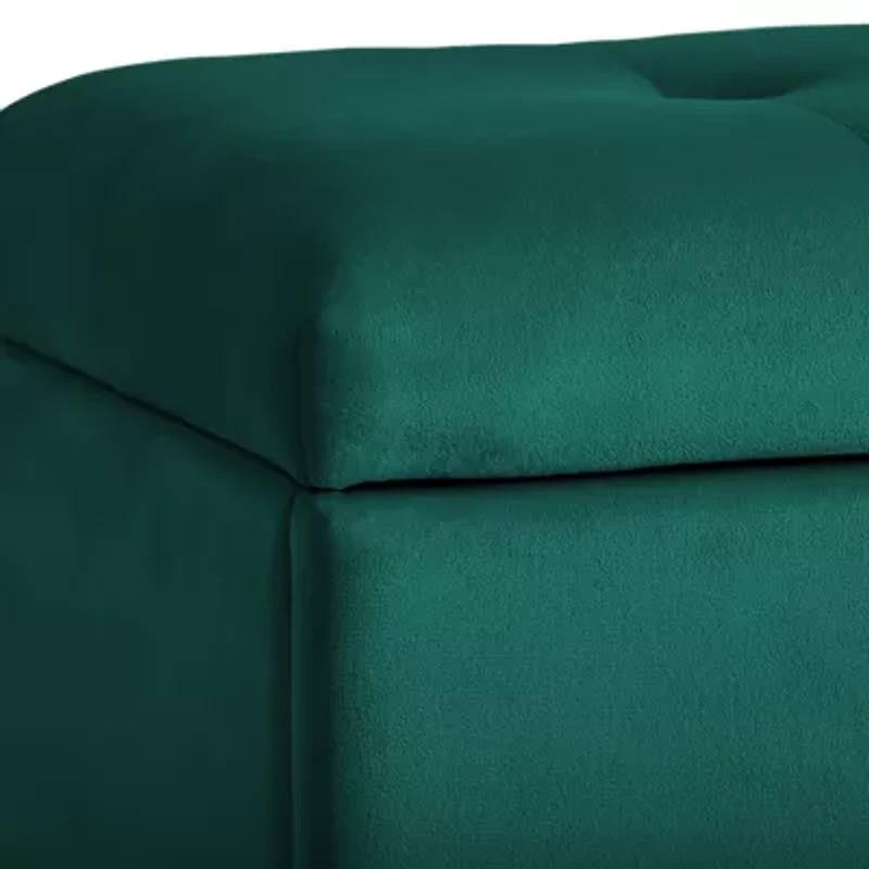 Corliving Asha Tufted Upholstered Ottoman