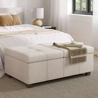 Corliving Yves Tufted Upholstered Ottoman
