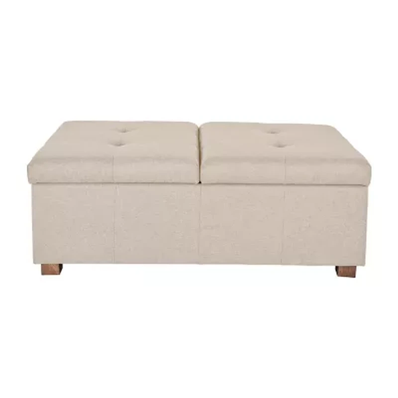 Corliving Yves Tufted Upholstered Ottoman