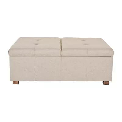 Corliving Yves Tufted Upholstered Ottoman