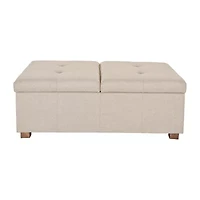 Corliving Yves Tufted Upholstered Ottoman