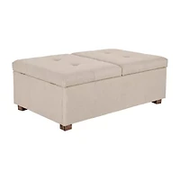 Corliving Yves Tufted Upholstered Ottoman