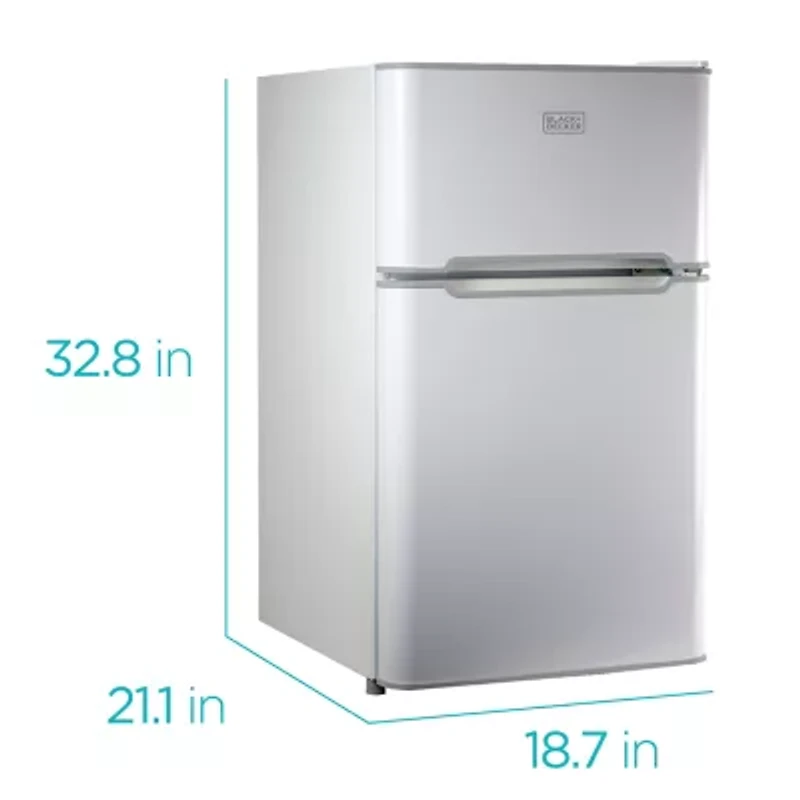 BLACK+DECKER 3.1 cu.ft.. 2 Door Ref/Freezer