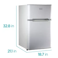 BLACK+DECKER 3.1 cu.ft.. 2 Door Ref/Freezer