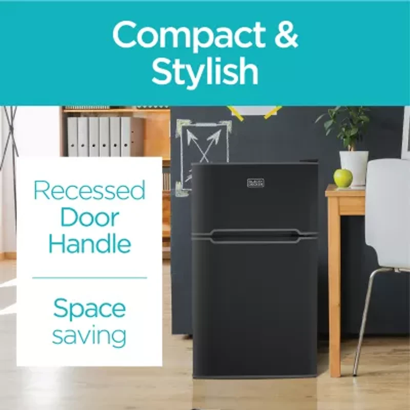 BLACK+DECKER 3.1 cu.ft.. 2 Door Ref/Freezer - Back