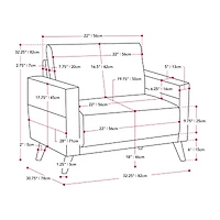 Corliving Clara Upholstered Armchair