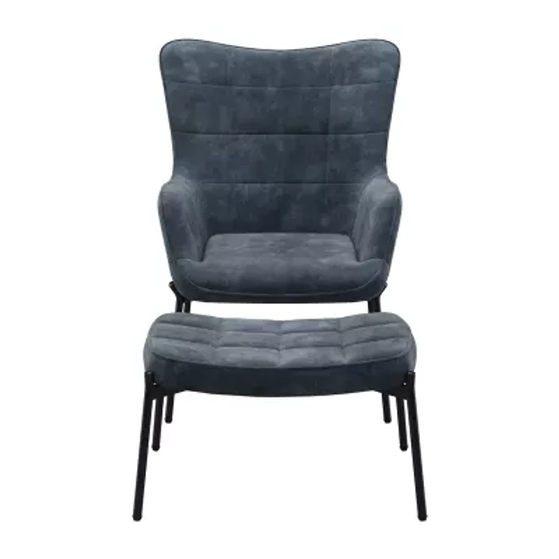 Corliving Charlotte Tufted Upholstered Wingback Chair
