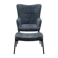 Corliving Charlotte Tufted Upholstered Wingback Chair