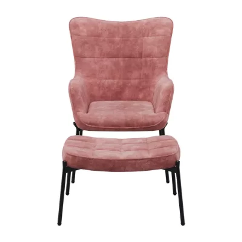 Corliving Charlotte Tufted Upholstered Wingback Chair