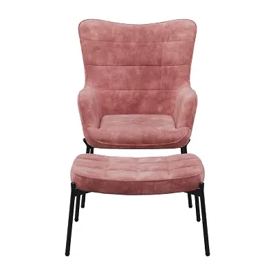 Corliving Charlotte Tufted Upholstered Wingback Chair