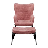 Corliving Charlotte Tufted Upholstered Wingback Chair