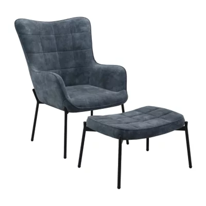 Corliving Charlotte Tufted Upholstered Wingback Chair