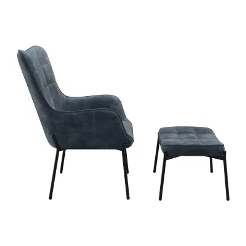 Corliving Charlotte Tufted Upholstered Wingback Chair