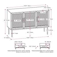Emmett TV Stand with Adjustable Shelves