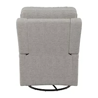 Corliving Jasmine Swivel Curved Slope-Arm Recliner