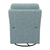 Corliving Jasmine Swivel Curved Slope-Arm Recliner