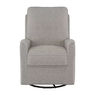 Corliving Jasmine Swivel Curved Slope-Arm Recliner
