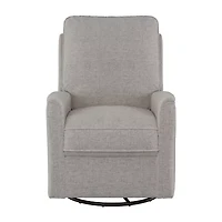 Corliving Jasmine Swivel Curved Slope-Arm Recliner