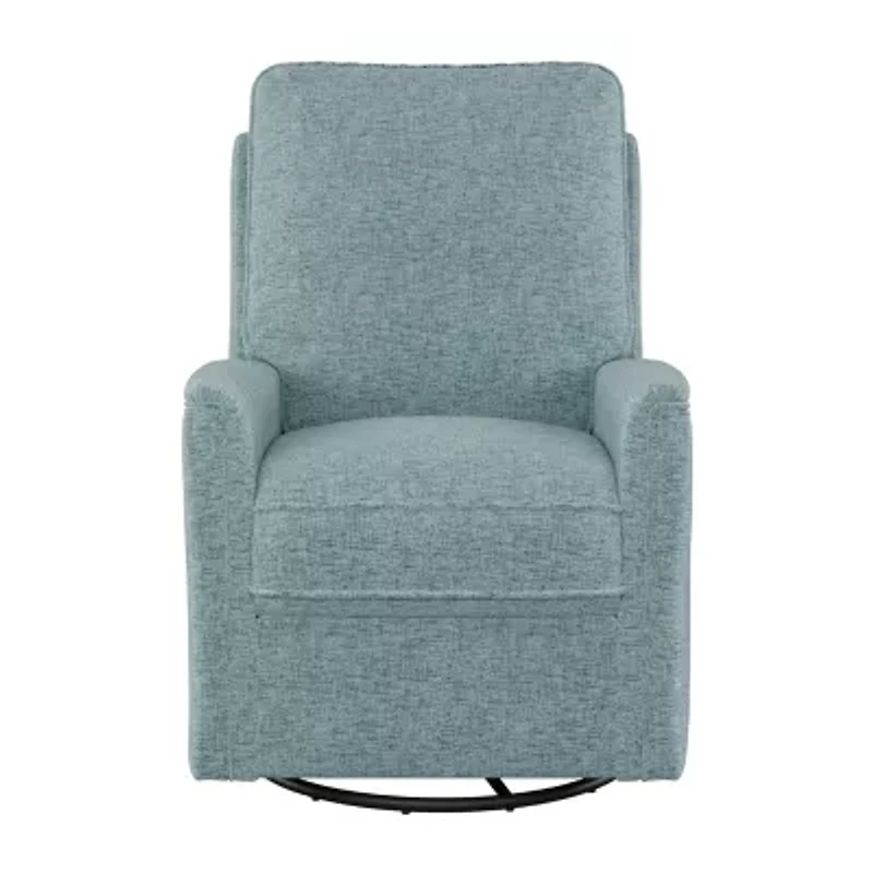 Corliving Jasmine Swivel Curved Slope-Arm Recliner