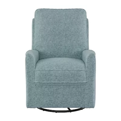 Corliving Jasmine Swivel Curved Slope-Arm Recliner