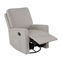 Corliving Jasmine Swivel Curved Slope-Arm Recliner