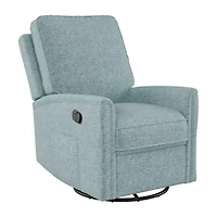 Corliving Jasmine Swivel Curved Slope-Arm Recliner