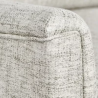 Corliving Jasmine Swivel Curved Slope-Arm Recliner