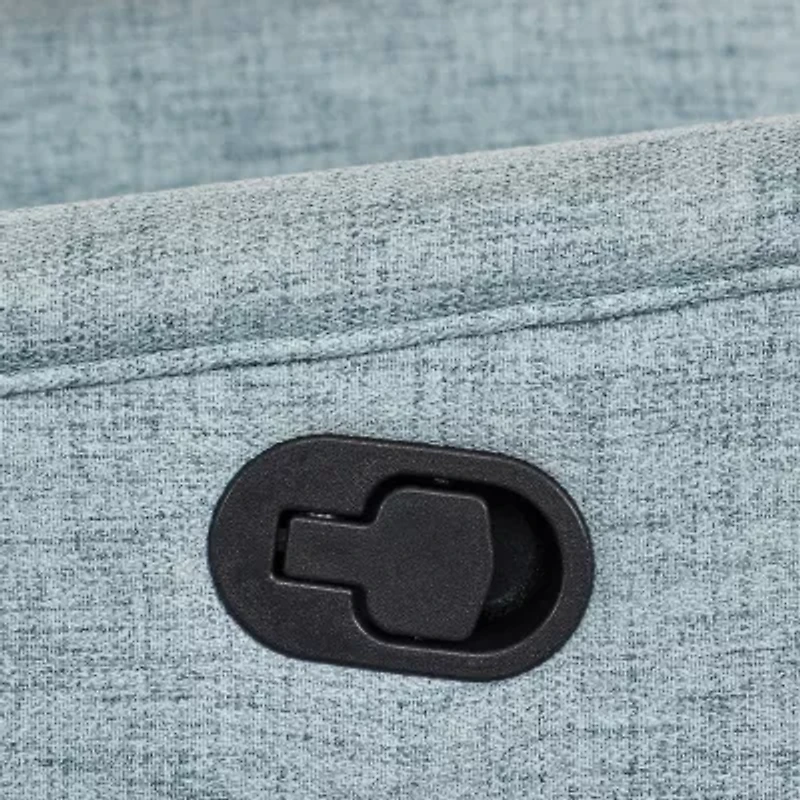 Corliving Jasmine Swivel Curved Slope-Arm Recliner