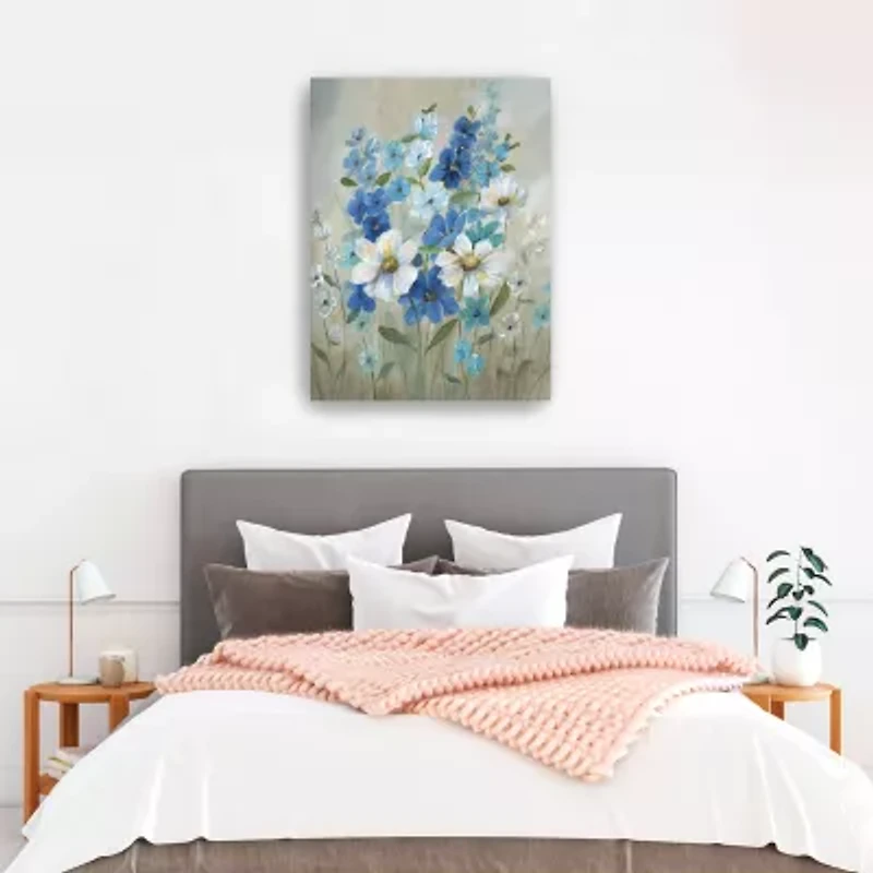 30''X40'' Blue Garden II Canvas Art