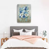 30''X40'' Blue Garden II Canvas Art
