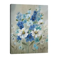 30''X40'' Blue Garden II Canvas Art