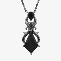 Enchanted Disney Fine Jewelry Villains Womens 1/ CT. T.W. Natural Black Diamond Sterling Silver 18 Inch Pendant Necklace