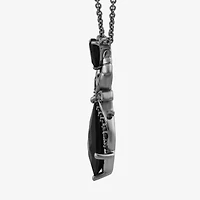 Enchanted Disney Fine Jewelry Villains Womens 1/ CT. T.W. Natural Black Diamond Sterling Silver 18 Inch Pendant Necklace