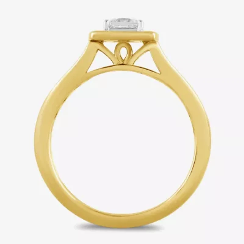 Womens 1 CT. T.W. Lab Grown White Diamond 14K Gold Over Silver Wedding Bridal Set