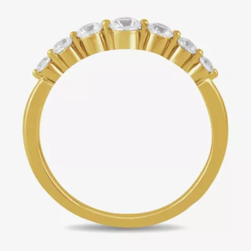 Womens 1/2 CT. T.W. Lab Grown White Diamond 10K Gold Anniversary Wedding Band